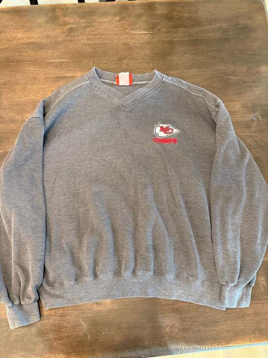 NFL Other - Vintage NFL Kansas City Chiefs Waffle Knit Sweatshirt Size L